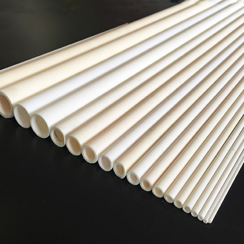 100mm Length Alumina Ceramic Insulating Tube Pipe High Temperature