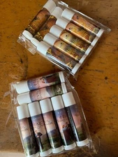 75 lip balms author swag Homemade lip balm with any image you want on them. 