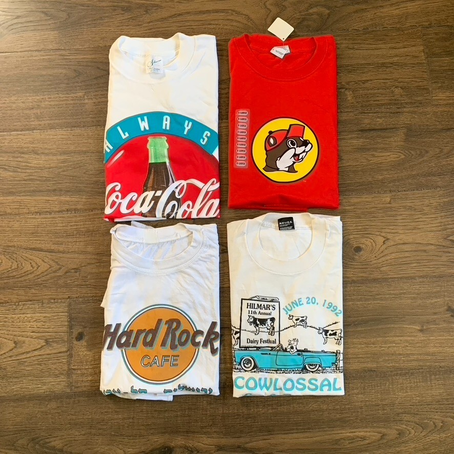 ALTRA T shirt promozionale vintage Always Coca Cola taglia XL made in USA 3 altre magliette casual