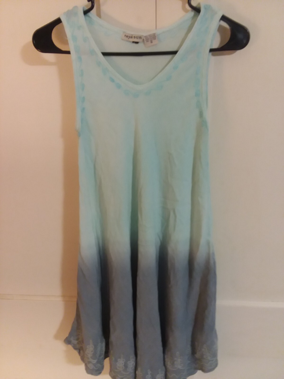 Raya Sun Womens 3-Shade Blue Floral Sundress Size Small-image