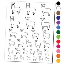 Lovely Llama Alpaca Temporary Tattoo Water Resistant Set