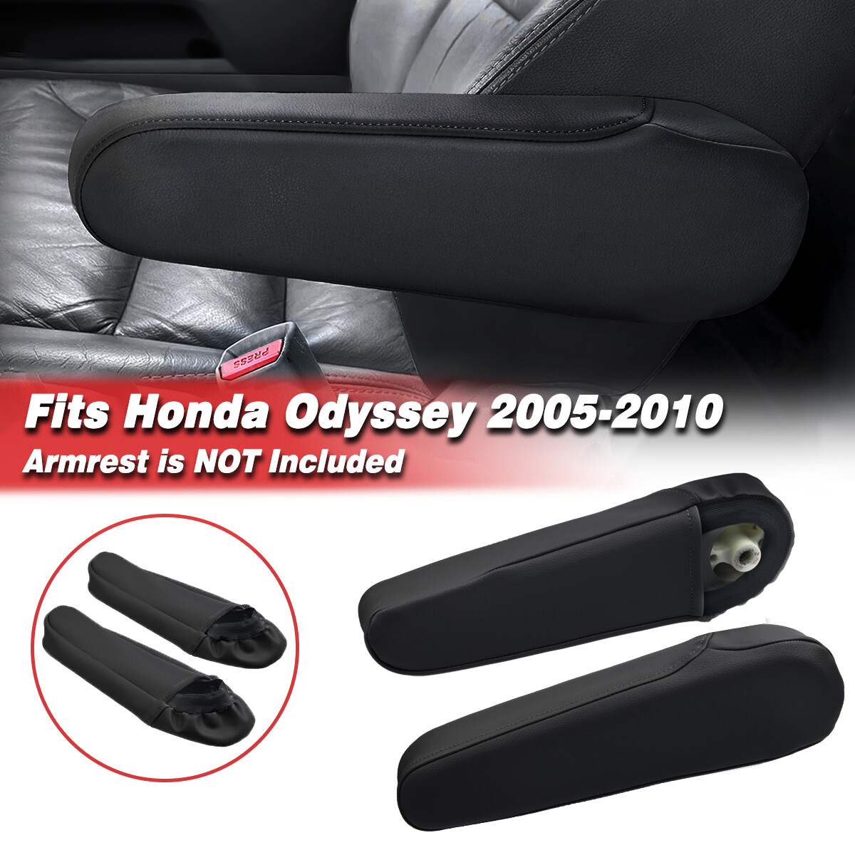 Soft Leather Armrest Cover For Honda Jazz / Fit Ha... - Grandado - Foto 6