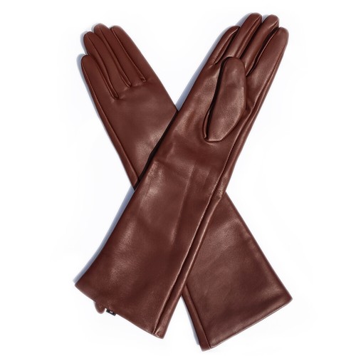 Women New 40cm(15.7") Long Real Sheep Leather Elbow Long Gloves - Picture 2 of 26