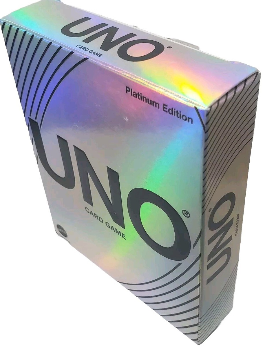 holographic uno cards Mattel UNO Platinum Edition Card Game