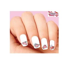 Waterslide Pig Nail Decals Set of 20 - Pigs Can Fly Flying Assorted