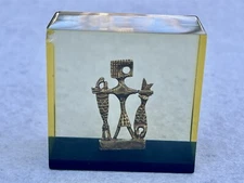 Modernist Brutalist Pices Bronze Zodiac Aharon Bezalel 60'S VTG The Deer ~2½" T