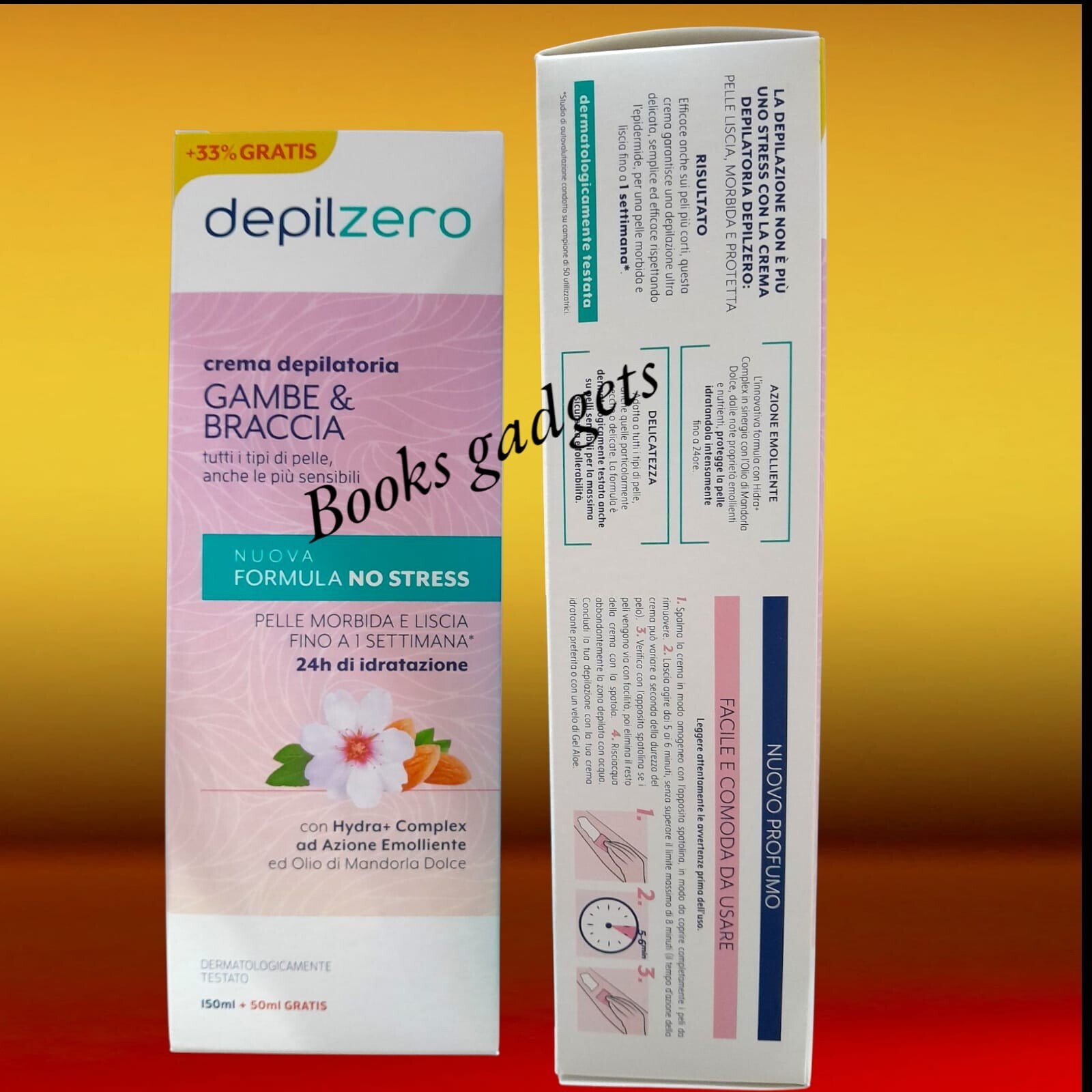 Kit 12 Depilzero Crema Depilatoria Mandorla Gambe e Braccia Hydra Complex