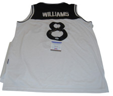 DERON WILLIAMS signed (NETS) Black custom Basketball jersey PSA/DNA AM36850 DERON WILLIAMS signed (NETS) Black custom Basketball jersey PSA/DNA AM36850