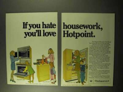 1971 Hotpoint Ad - RHV-886 Range, WLW-4950 Washer