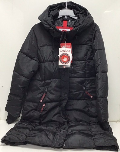 CANADA WEATHER GEAR Coat Women's Longline Puffer Jacket Size Medium Black