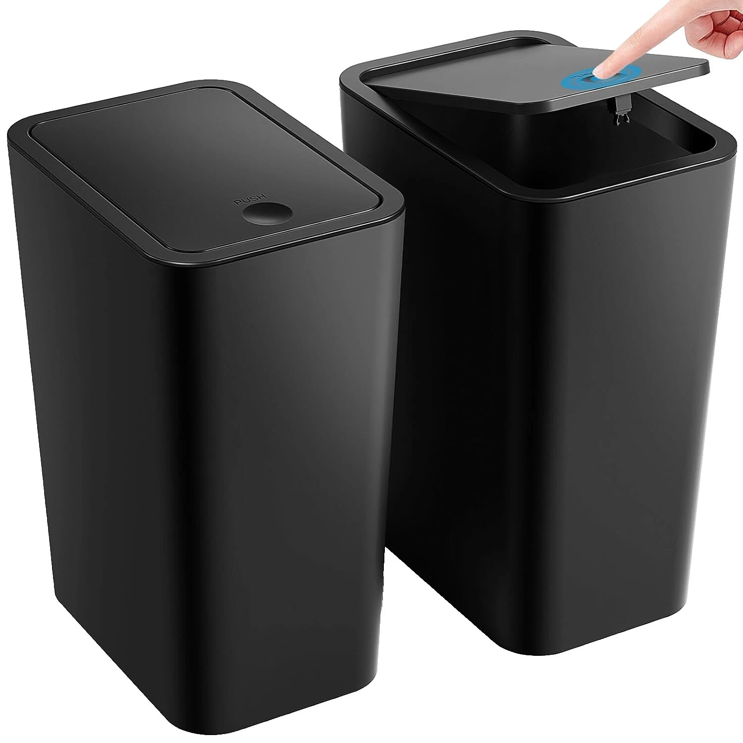 Black Household Trash Cans & Wastebaskets