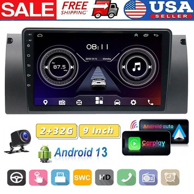 GPS Navi Autoradio Für BMW E38 E39 X5 E53 5er Android 13 DAB+ Carplay RDS Camera