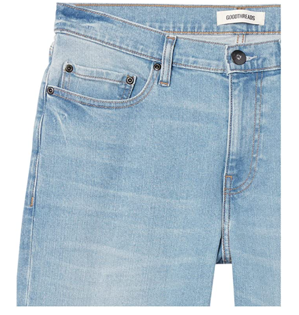 merk - Goodthreads Comfort Stretch Slim-fit Jean voor heren,Blauwe Zwarte Vintage,33W / 28L