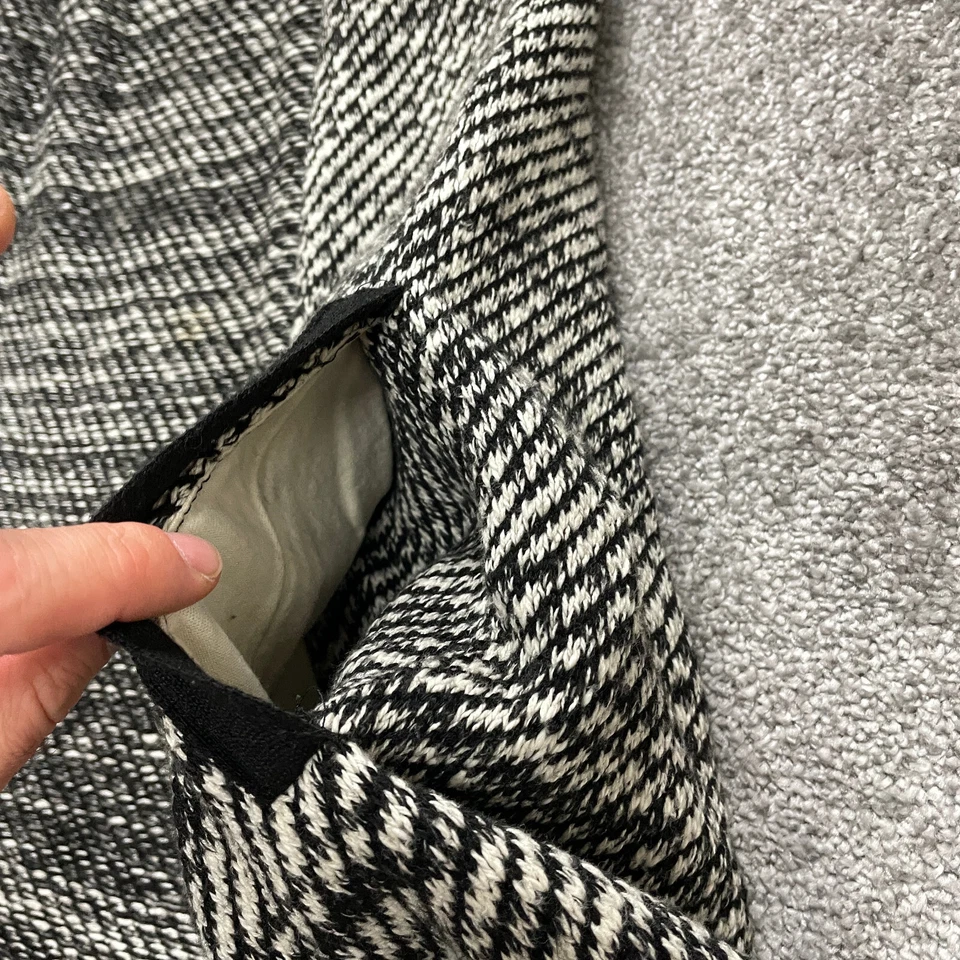 Abrigo de sauce para mujer pequeño negro blanco con cuello abierto hecho en EE. UU. Damas Foto 4 de 4