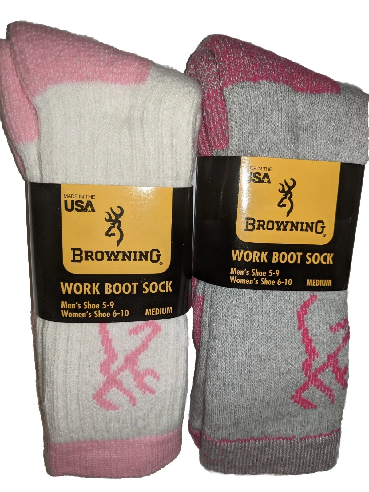 Browning, Thick 2 Pair Boot Sock Sz 9-11 , USA. . Women's shoe 6-10