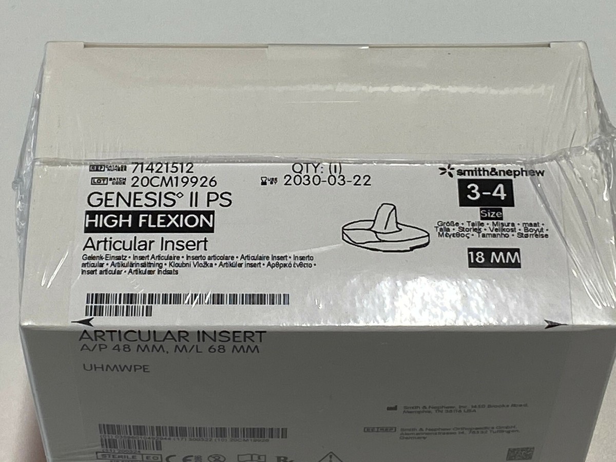 A8: Smith/Nephew 71421512 Genesis II PS High Flexion Articular