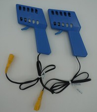 MATTEL TYCO BLUE HOT WHEELS TRIGGER SPEED CONTROLS, PAIR W/ TERMINAL PLUGS TSTD