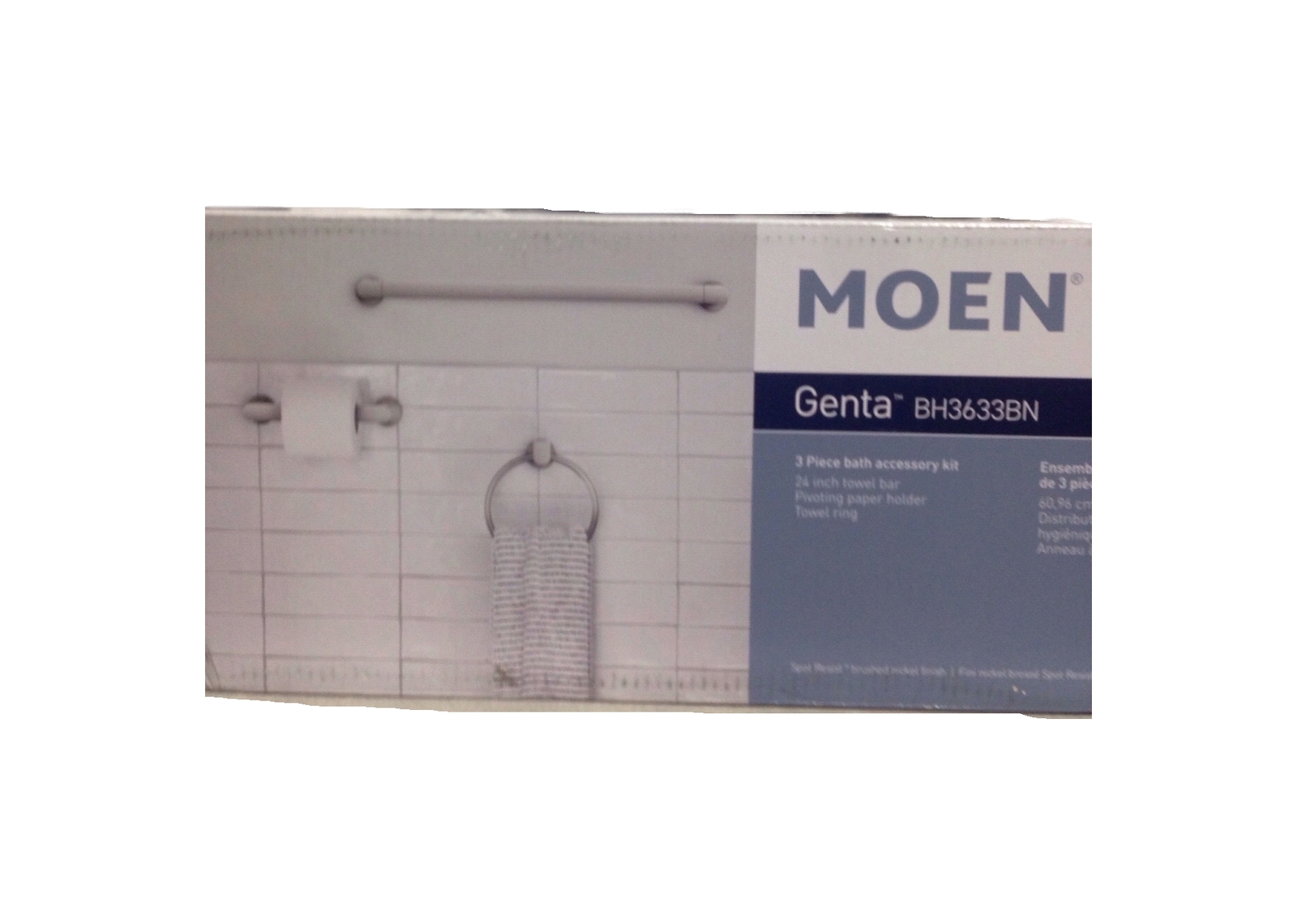 MOEN Genta 3Piece Bath Hardware Set Brushed Nickel eBay