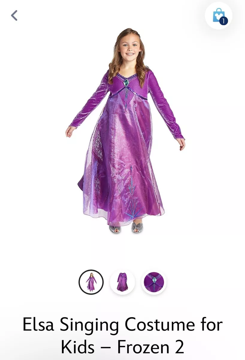 Disney Store Frozen ELSA SINGING COSTUME Ice Queen Pink Dress NEW Girls 4