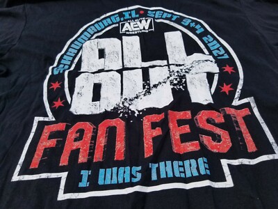 NEW! AEW All Out Fan Fest I Was There Event Shirt XL Wrestling 9/3-9/4 2021