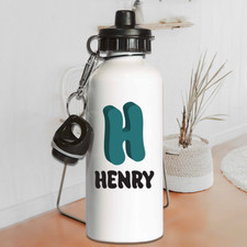 Personalised 3D Initial Your Name Water Bottle School Kids Sports Gym Gift