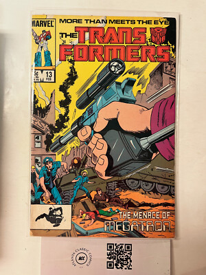 Transformers #13  NM Marvel Comic Book Optimus Prime Starscream Megatron 7 HH9
