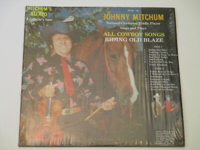 JOHNNY MITCHUM - ALL COWBOY SONGS RIDING OLD BLAZE, M-SP 377 PRIVATE PRESS