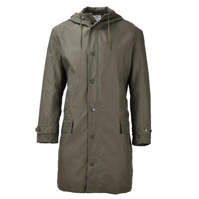 Original German military long parka jacket olive hooded field coat