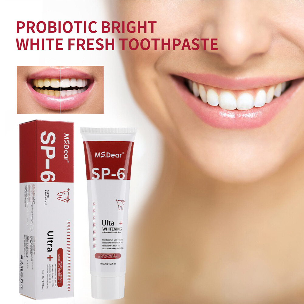 2PCS SP-6 Probiotic Whitening Toothpaste Fresh Breath Teeth Whitening 120g
