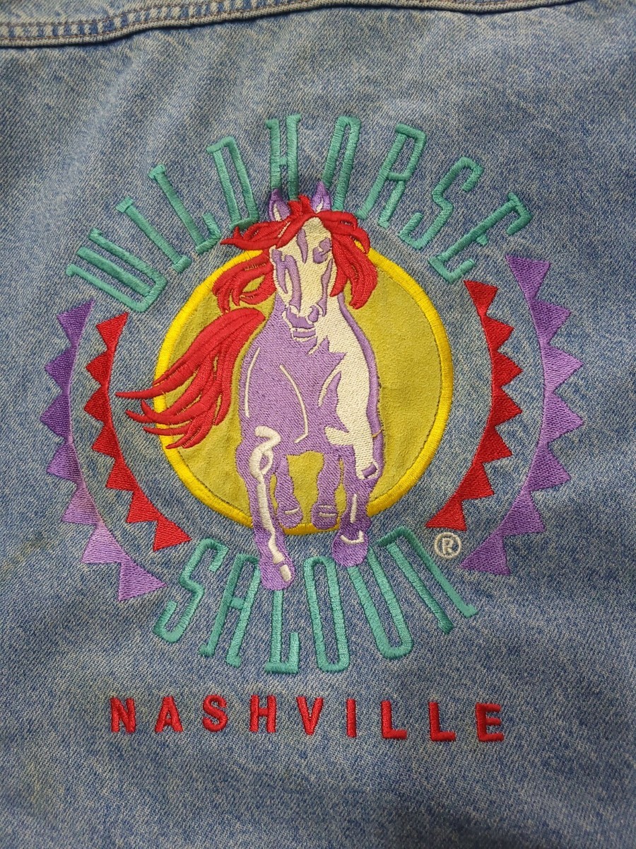 Vintage Wild Horse Saloon Denim Trucker Jacket NASHVILLE Vintage Wild Horse Saloon Denim Trucker Jacket NASHVILLE