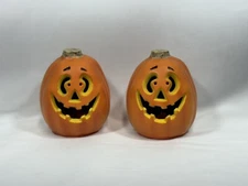 VTG 1998 Lighted Halloween Jack O Lantern 6” The Paper Magic Group  Working