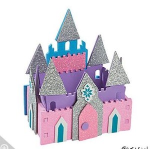 3D Pretty Princess Castle Craft Kit Kids Gift Pink Purple ...