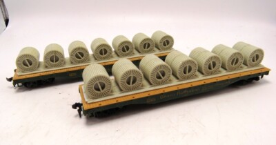 Two(2) HO Scale Mantua Great Northern 50' Coil Cars