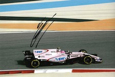 Esteban Ocon "Force India Racing 2017" autograph signed 20x30 cm picture