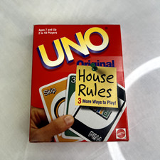 UNO House Rules Card Game - Mattel 1988