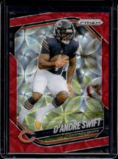 2025 Panini Prizm D'Andre Swift Choice Red #/20 Bears