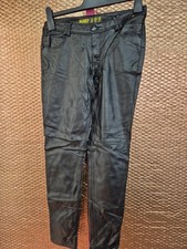 Primark Size 8 Black Faux Leather PU Trousers 825/230/v