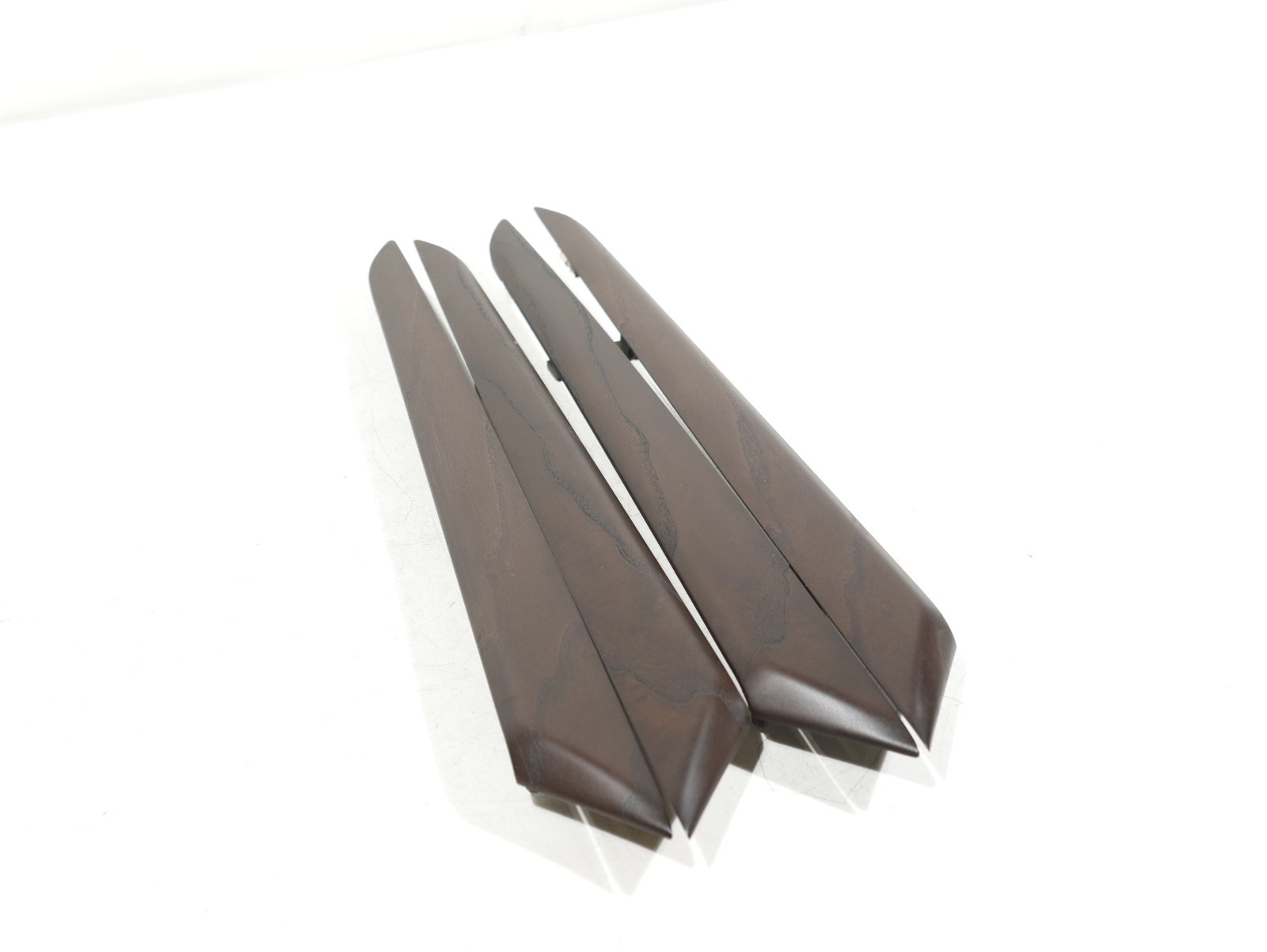 14-16 Maserati Ghibli Front & Rear Door Console Trim Bezel Walnut Wood Set OEM