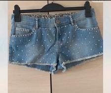 Denim & Co Damen Diamanté Denim Hotpants Größe Uk10
