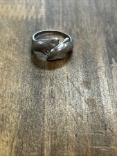 Size 7 Sterling Silver Dolphin Ring 3.67 Grams