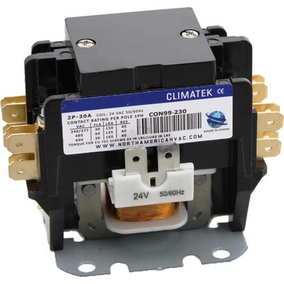 Replacement for Goodman Double Pole / 2 Pole 30 Amp Condenser Contactor CONT2P03