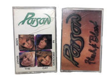 POISON 2 Cassette Lot HAIR METAL Look What The Cat Dragged In FLESH  BLOOD