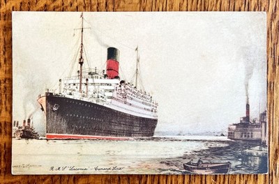 Vintage RMS Laconia Cunard Line Postcard - c1930's