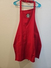 Starbucks Red Holiday Solid Unisex Uniform Work Apron with Logo