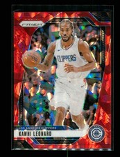2024-25 Panini Prizm #189 Kawhi Leonard Red Ice Prizm Los Angeles Clippers