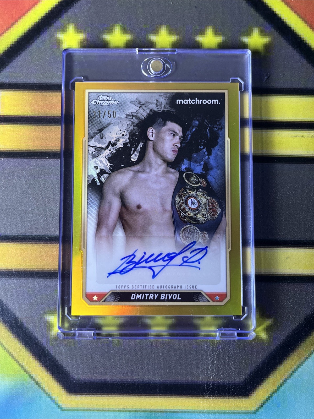 2024 Topps Chrome Boxing - Dmitry Bivol Gold Refractor Autograph /50 #CBA-DBL