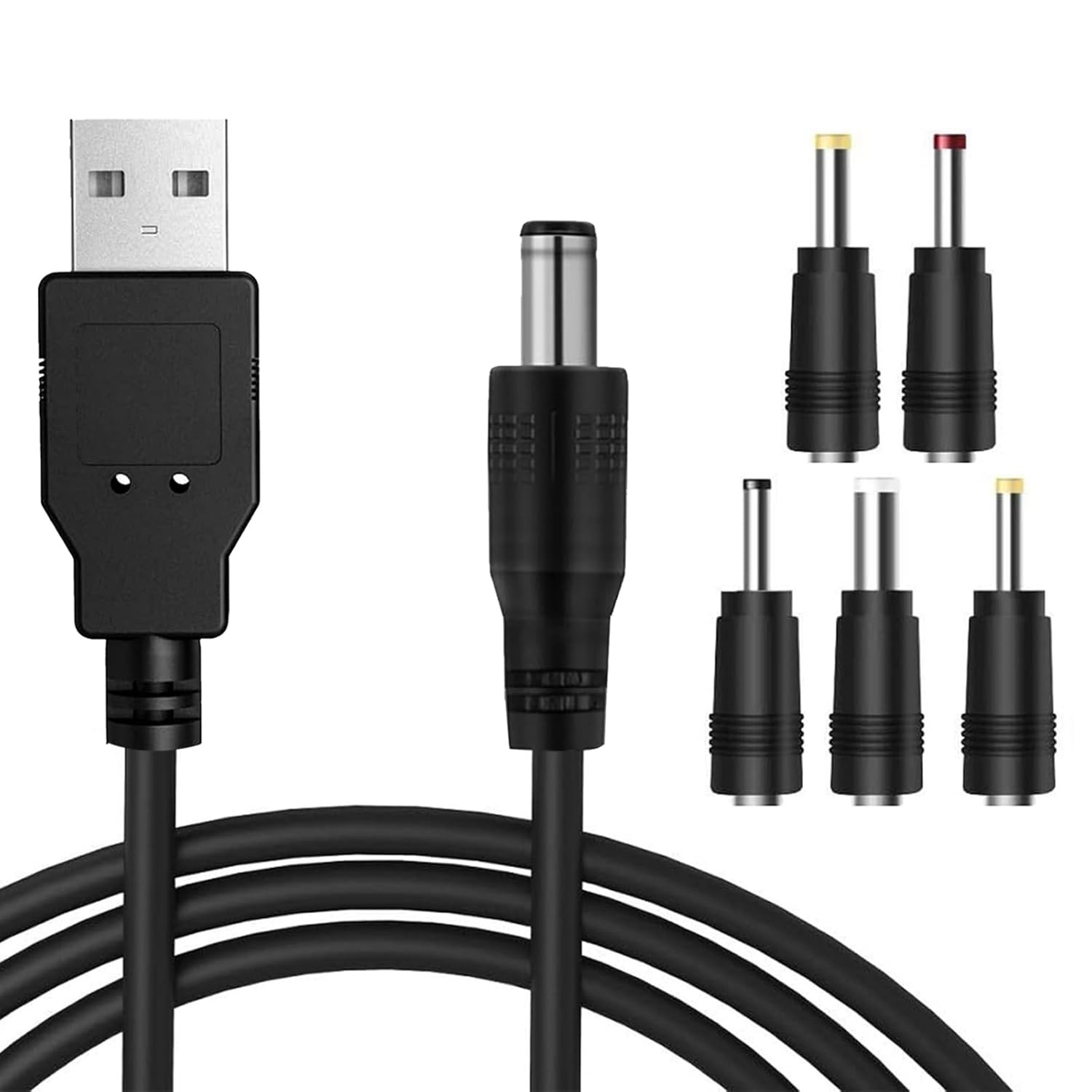 1m DC 5V Charger 2.0 A Universal USB Power Cable Male to DC 5.5 x 2.1mm Adapter