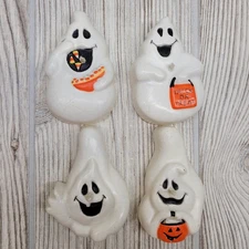 White Barn Ghost Floating Candles Halloween Decor Bath & Body Works Set of 4