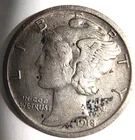 1918 S Mercury Dime VF