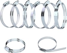 6 Pcs 8 Inch Stainless Steel Hose Clamps - Adjustable Worm Gear Drive Hose Clamp